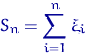 \begin{displaymath}
S_n=\sum_{i=1}^n \xi_i \textrm{  } \text{\boldmath\ensuremath \Gamma}_{\alpha,\sum_1^n\lambda_i}.\end{displaymath}