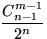 $\displaystyle\frac{C_{n-1}^{m-1}}{2^n}$