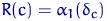 $R(c)=\alpha_1(\delta_c)$