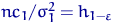 $nc_1/\sigma_1^2=h_{1-\varepsilon}$
