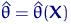 $\hat\theta=\hat\theta({\mathbf X})$