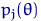 $p_j(\theta)$