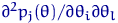 $\partial^2 p_j(\theta)/\partial\theta_i\partial\theta_l$