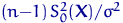 $(n{-}1)\,S_0^2({\mathbf X})/\sigma^2$