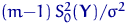 $(m{-}1)\,S_0^2({\mathbf Y})/\sigma^2$