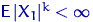 ${\mathsf E}\,\lvert X_1\rvert^k<\infty$