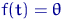 $f(t)=\theta$