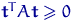 ${\mathbf t}^T A {\mathbf t} \geqslant 0$
