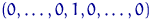 $(0,\ldots,0,1,0,\ldots,0)$