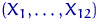 $(X_1, \ldots, X_{12})$