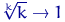 $\sqrt[k]{k}\to 1$