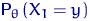 ${\mathsf P}_\theta\,(X_1=y)$