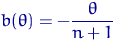$b(\theta)=-\dfrac{\theta}{n+1}$