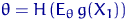 $\theta=H\left({\mathsf E}_\theta\, g(X_1)\right)$