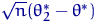 $\sqrt{n}(\theta^*_2-\theta^*)$
