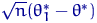 $\sqrt{n}(\theta^*_1-\theta^*)$