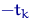 $-t_k$