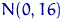 $N(0,16)$