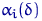 $\alpha_i(\delta)$