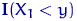 ${\mathbf I}(X_1<y)$
