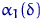 $\alpha_1(\delta)$