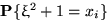 ${\bf P}\{\xi^2+1=x_i\}$