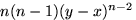$n(n-1)(y-x)^{n-2}$