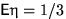 ${\mathsf E}\eta=1/3$