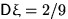 ${\mathsf D}\xi=2/9$